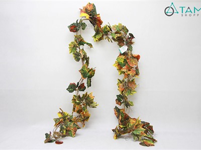 Chùm 5 dây lá nho vàng thu 270cm F-DAYLA-03